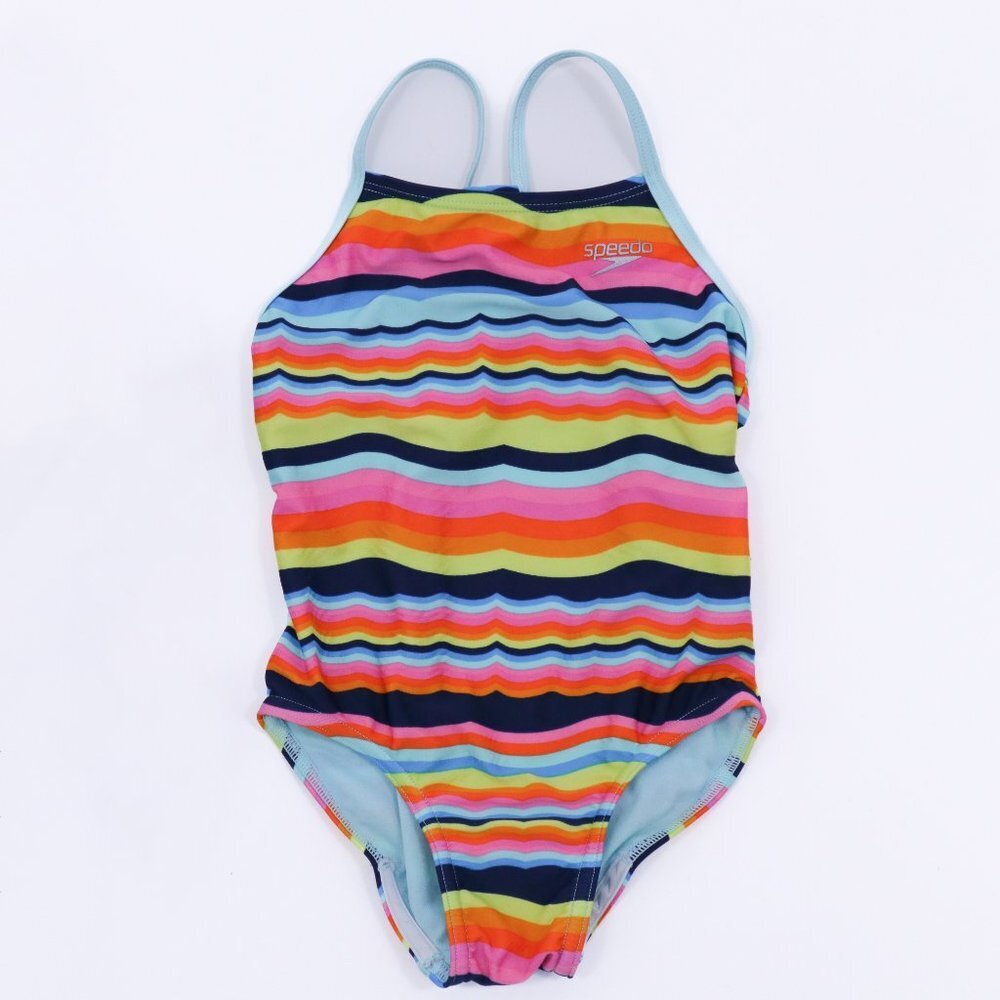 Speedo Swim Bathing Suits Girls XS Set of 2 Rainbow Tie Dye - Picture 2 of 11